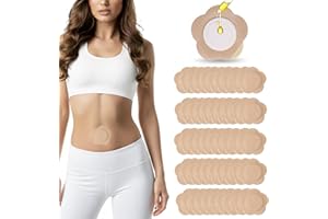 SOFOXYI Castor Oil Patches for Belly Button – 50PCS Disposable Castor Oil Pack Wraps with Organic Cotton Pad, Leak-Proof Belly Button Patch Cover, Breathable & Skin-Friendly