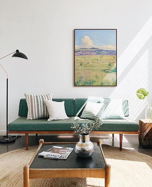 FOLKOR FLOATER FRAME FOR 20X24 CANVAS PAINTINGS, DIY METAL FLOATING FRAME WITH 1.5” DEEP FOR ARTISTS DESIGNERS LANDSCAPE PORTRAIT ARTWORK, MODERN HOME OFFICE WALL DECOR (WALNUT)