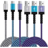 10FT/3Pack USB C Cable, 3.1A USB C to USB A Fast Charger Cord for iPhone 17 16 15 15Pro 15 Pro Max,USB Type C Charging Cable for Samsung Galaxy S25 Ultra S24 S23 A17 A16 5G A56 S22 S21,Pixel 10 Pro