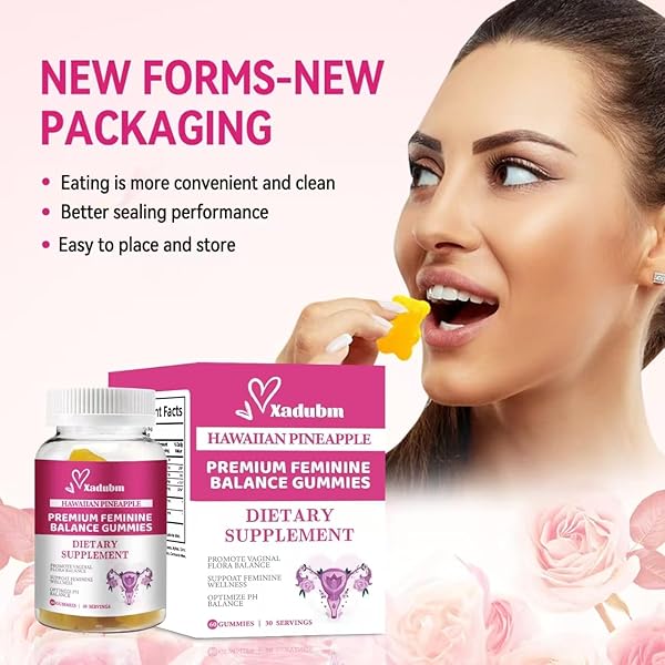 VITAL PREMIUM SOURCE FEMININE BALANCE PINEAPPLE GUMMIES,WOMEN’S BALANCE GUMMIES,GLUTEN-FREE&VEGAN