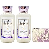 Bath & Body Works Gingham Vibrant 2-Pack Body Lotion Bundle with a Lavender Dream Bar Soap - Full Size