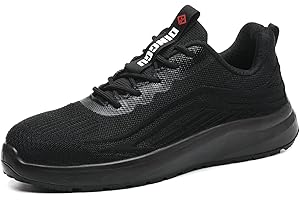 DINGGU Steel Toe Shoes for Men Woman Non Slip Work Shoes,Comfortable Men's Work & Safety Footwear Lightweight Composite Toe Sneakers