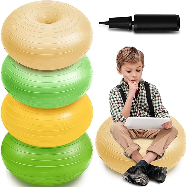 Donut Seats Classroom 3-Pack Inflatable Donut Yoga Chairs For Kids