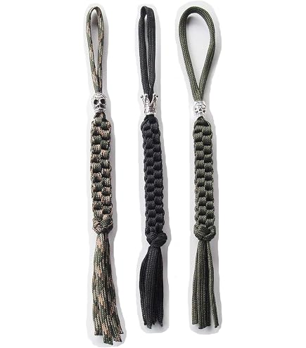 Paracord Survie Camping PATIKIL Lot De 2 Porte-clés Paracorde Tressés Paracord Survie Camping PATIKIL Lot De 2 Porte-clés Paracorde Tressés