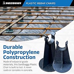 Sandbaggy Rebar Plastic Chair | Fits Rebar #3 to #5