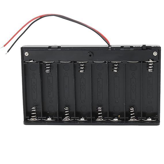KEESIN AA 12V Batteriehalter Fall Kunststoff Akku Aufbewahrungsbox mit EIN / AUS Schalter und Befestigung Kabelbinder (8 Solt