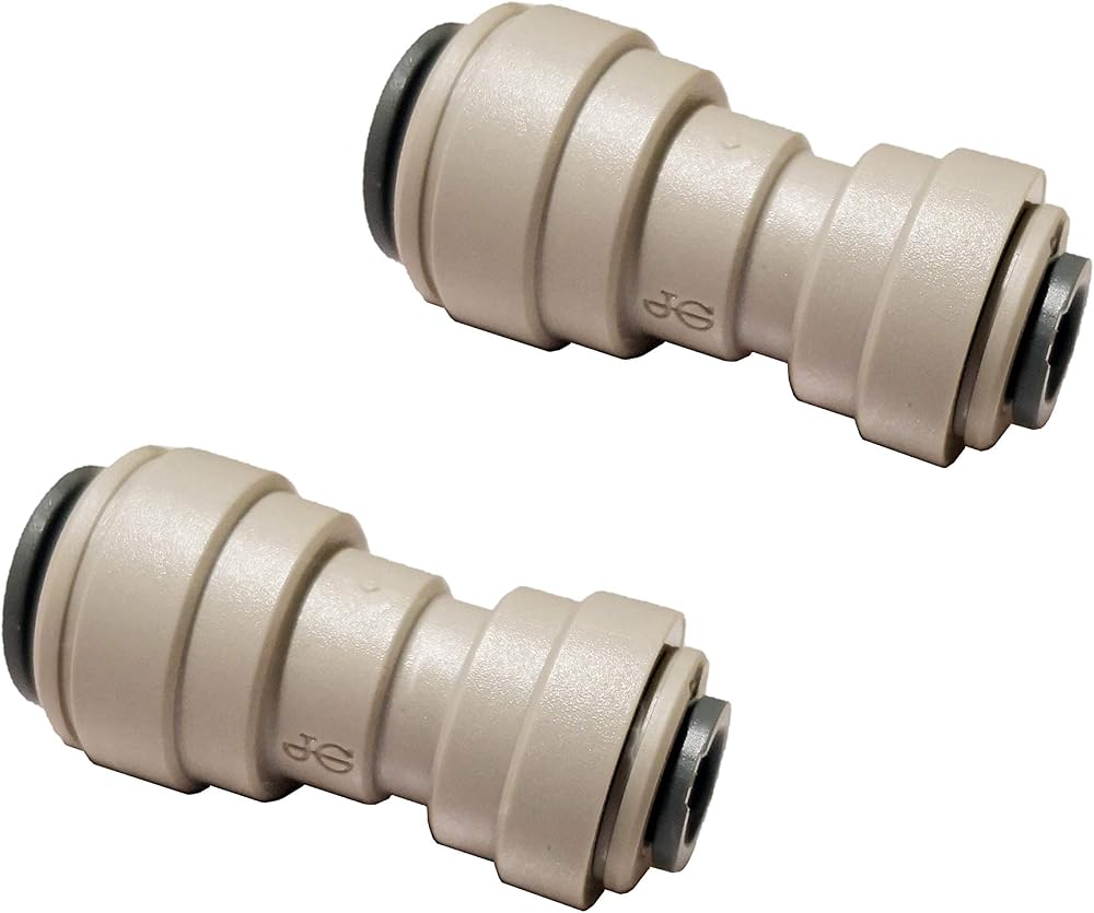 2 x John Guest PI201208S Water Gem 3/8" x 1/4" Push Fit Fittings