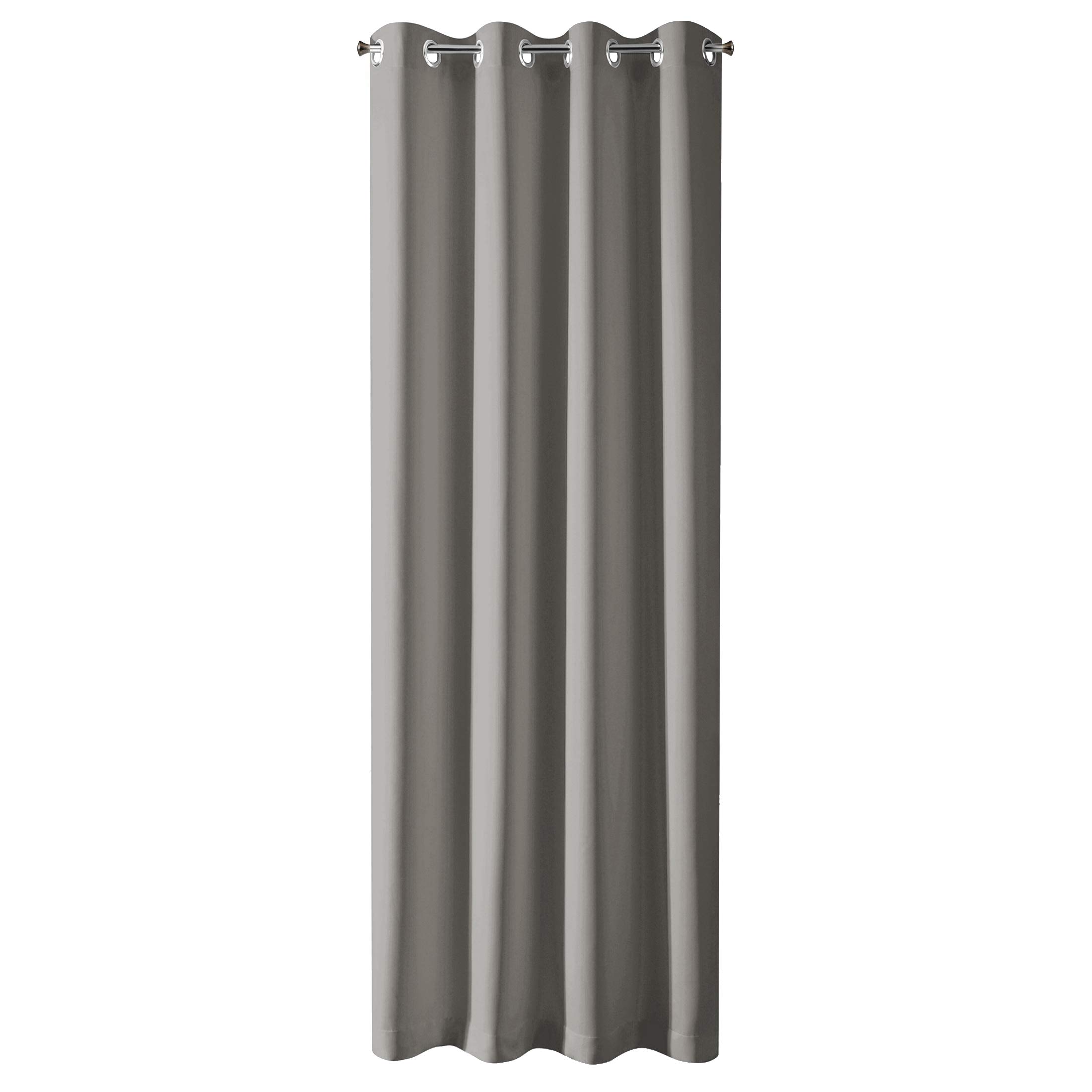 Eurofirany Smooth Blackout Blackout 8 Eyelets Soft Curtains Modern Simple Bedroom Children's Room Living Room Polyester Graphite 135 x 250 cm