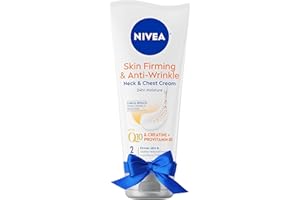 NIVEA Skin Firming and Anti Wrinkle Neck and Chest Cream with Q10, Creatine and Provitamin B5, Skin Firming Body Cream Reduces the Look of Fine Lines and Wrinkles, Holiday Gifts for Women, 6.7 Oz Tube