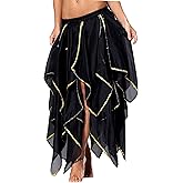 Sequin Chiffon Skirt for Women Costume