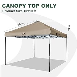 JANCANOPY 10x10 Canopy Replacement Top with Air
