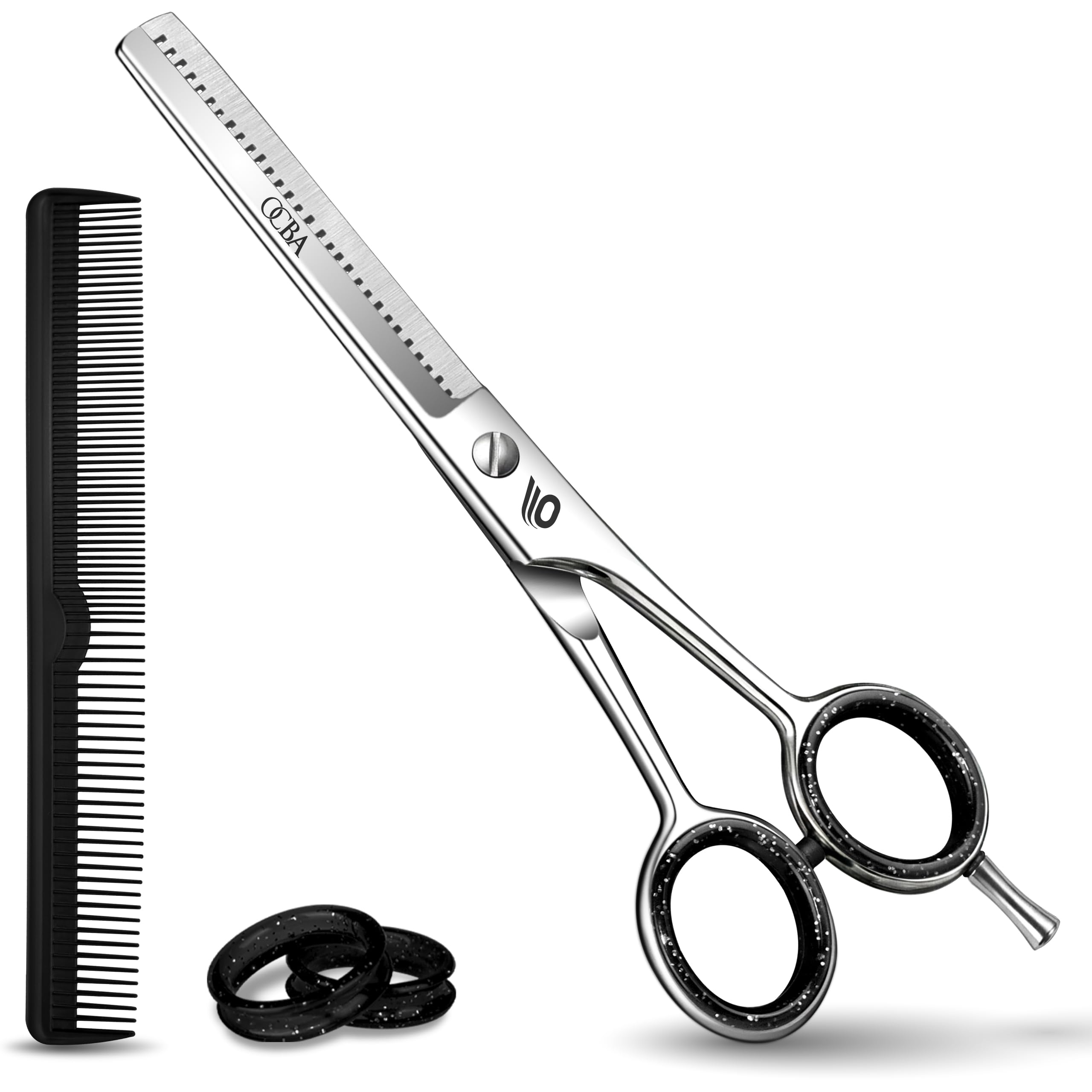 OCBA Professional 6" Hairdressing Scissor Sharp Hair Cutting Scissors for Barbers Hairdressers & Stylists Beard & Haircut Scissors for Men & Women (Classic Thinning)