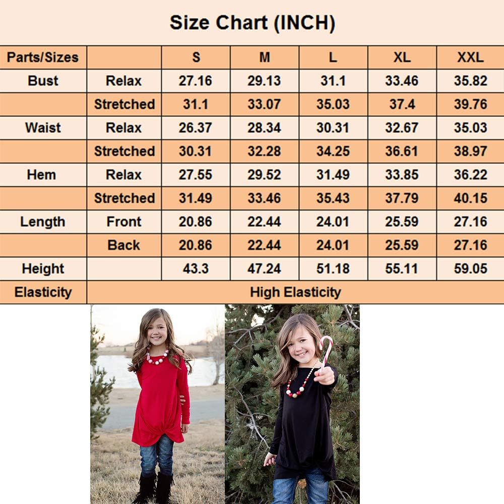 Blibea Girls Casual Loose Short Sleeve Knot Front Tops Tee Shirts Size 4-13: Clothing