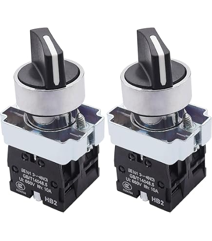 thumbnail image 2 of 22mm Rotary Switch Selector – 2/3 Position, Momentary/Latching, NO/NC – Heavy Duty 2 of 6