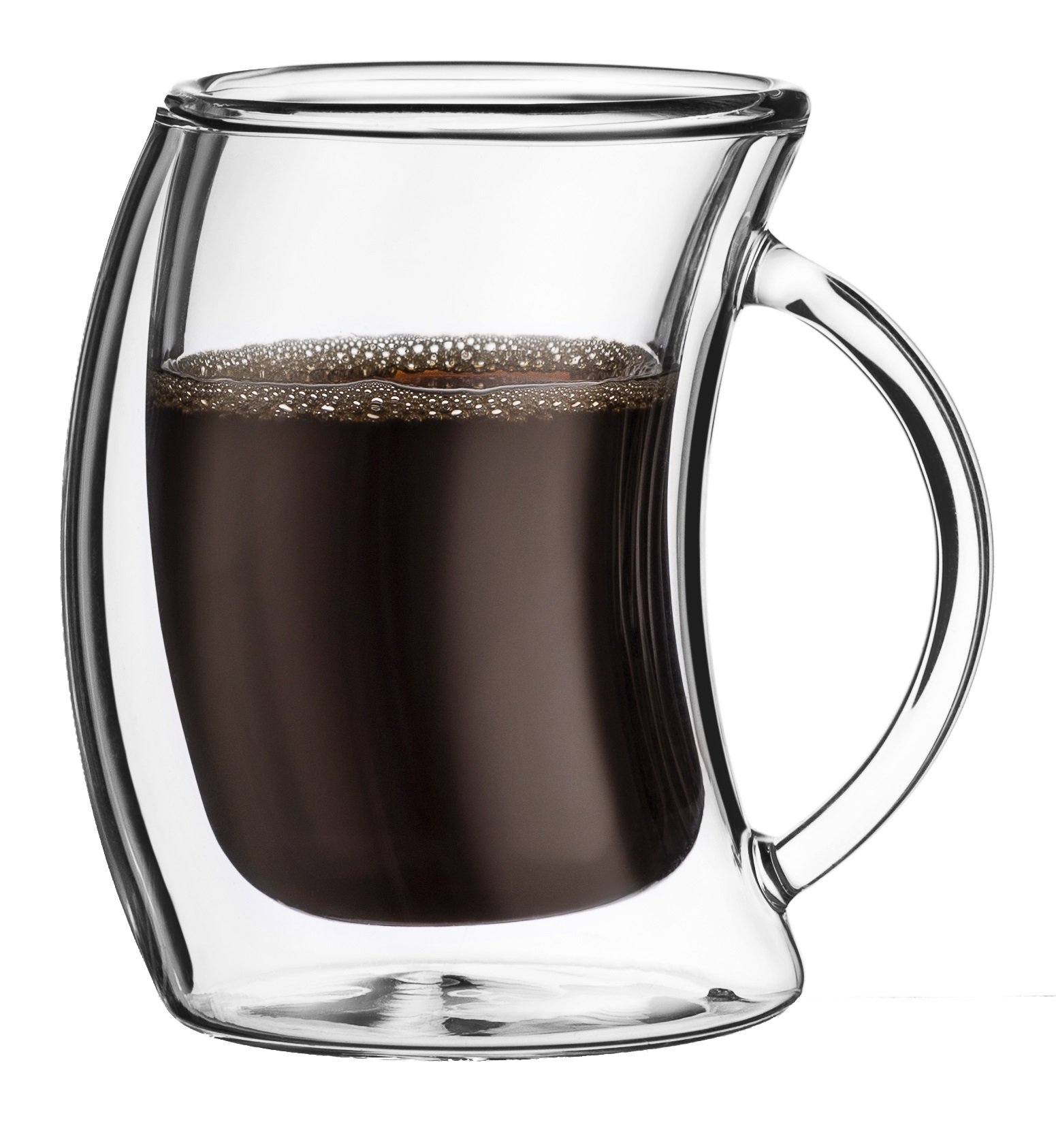 JoyJolt Caleo Double Wall Insulated glasses Espresso Cups Set of 2, 5.4