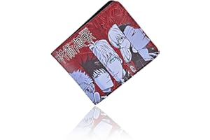 Roffatide Anime Jujutsu Kaisen Itadori Yuji Gojo Satoru Sukuna Wallets Artificial Leather Slim Bi-Fold Wallet Multi Purpose W