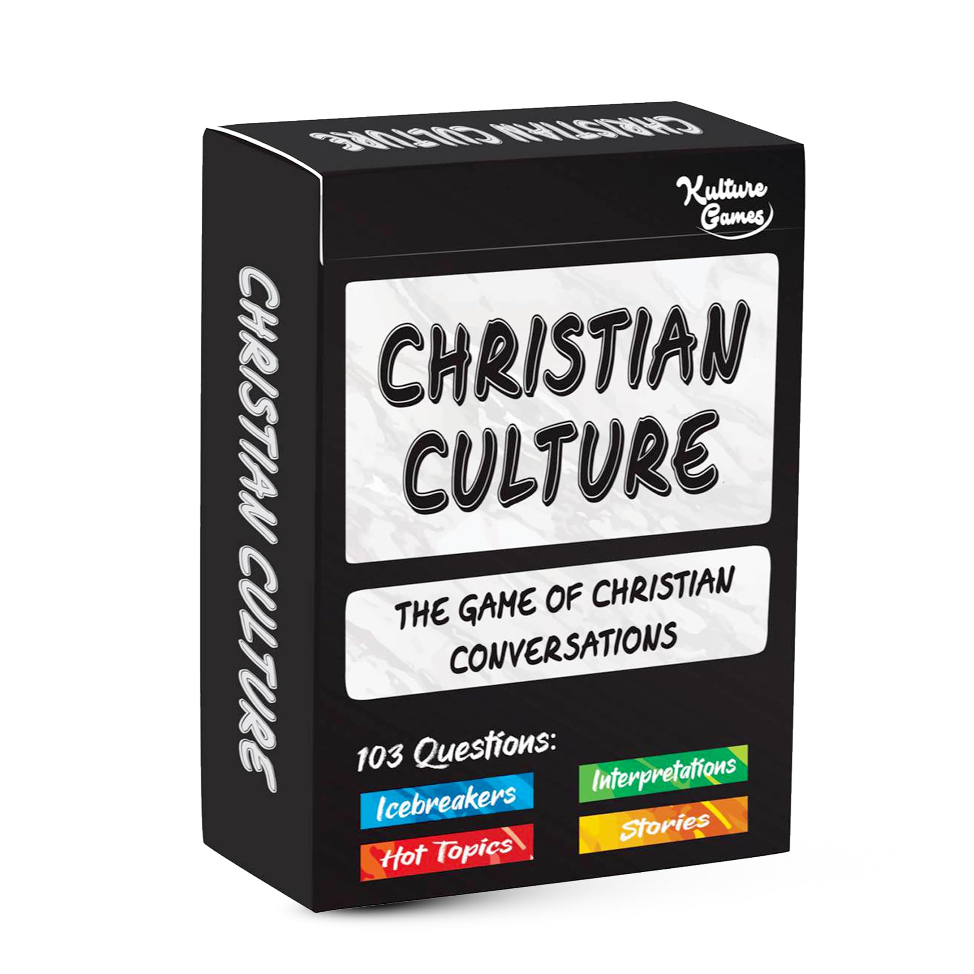 Kulture Games Christian Culture - The Game of Christian Conversations - Fun & Thought Provoking Conversation Starters About God, Christianity & Life – Christian Cards for Bible Study or Youth Groups — image 1