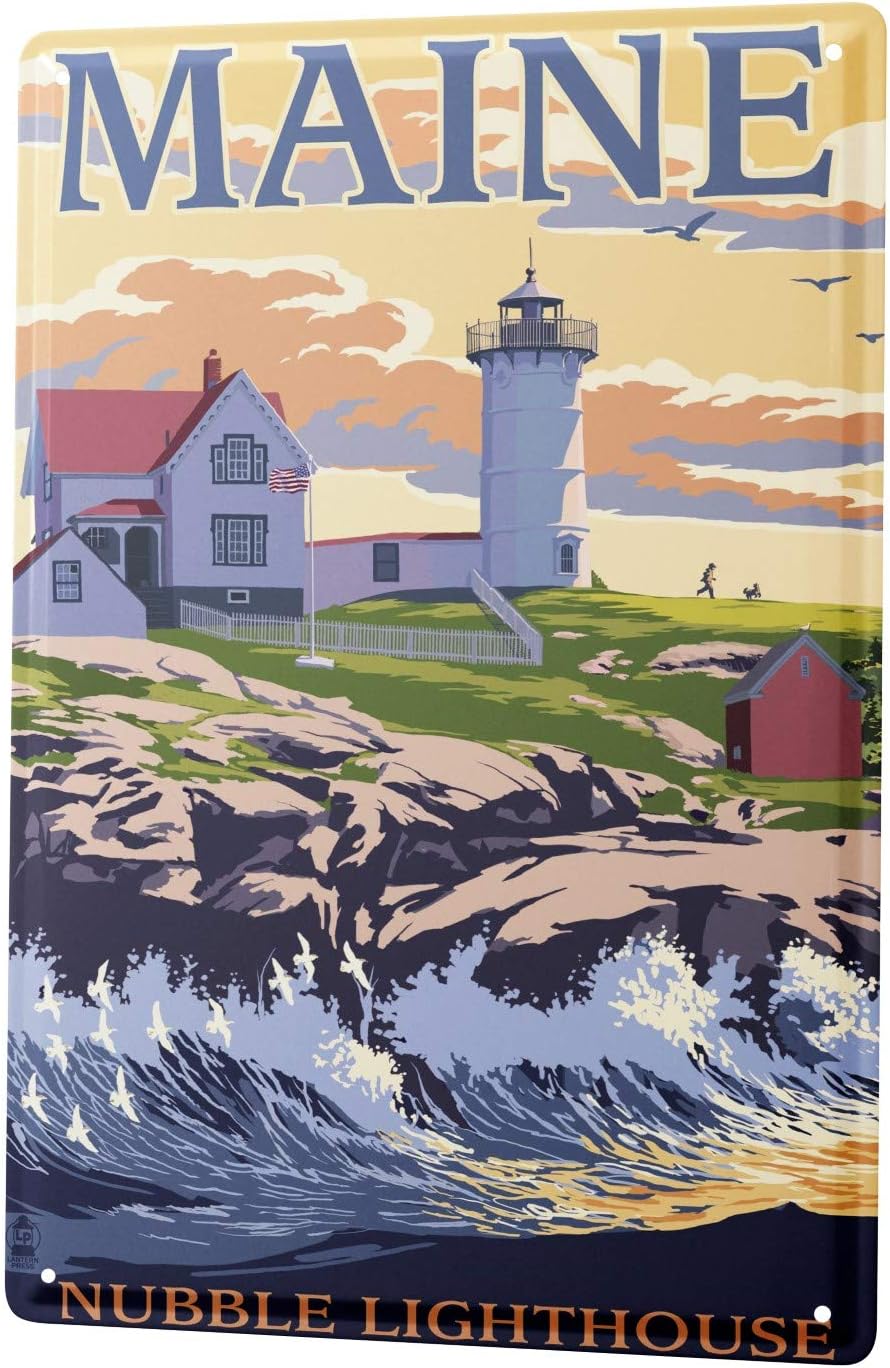 LEotiE SINCE 2004 Tin Sign Metal Plate Decorative Sign Home Decor Plaques Adventurer Maine