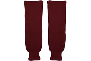 TronX SK80 Knit Ice Hockey Socks (Maroon 24 Inch)