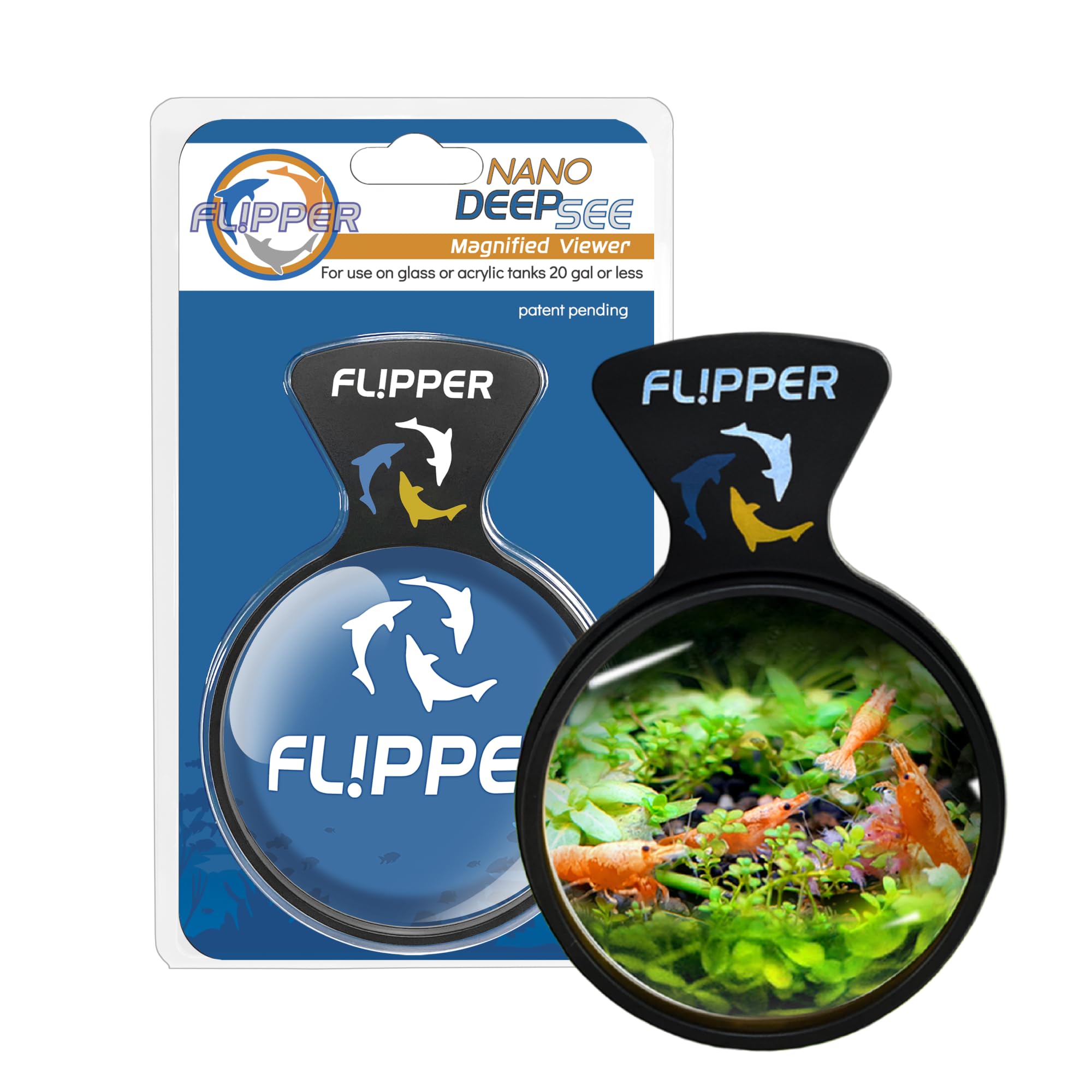 FL!PPER Flipper DeepSee Magnetic Magnified Aquarium Viewer 3" Nano Viewer