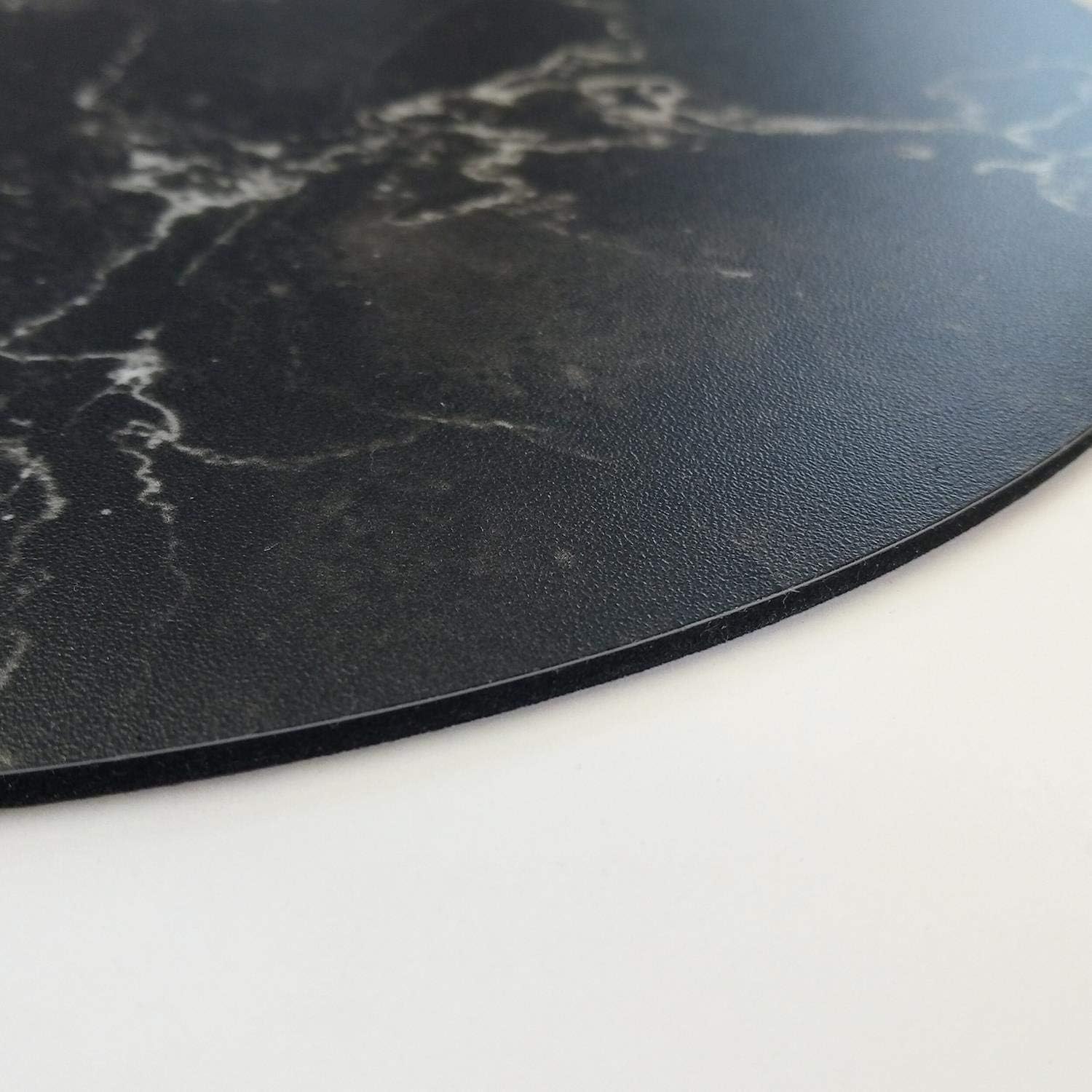 Mouse Mat I Diameter 22 cm Round I Mouse Mat Standard Size Non-Slip diameter 22 cm Black marble - Image 4