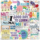 Math Stickers |50Pcs Mathematics Waterproof Vinyl Decals | Removable Resuable Sun-proof Peel and Stick for Water Bottles Laptop Luggage Cup Computer Mobile Phone Skateboard Decoration