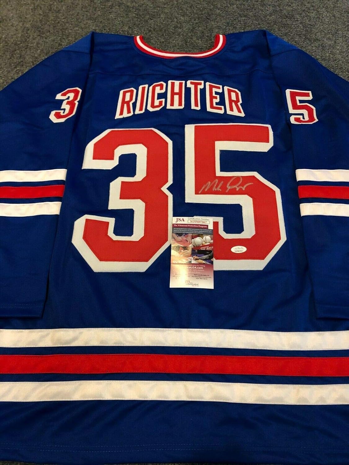 mike richter signed jersey