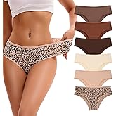 INNERSY Women's Underwear Cheeky Hipster Panties Breathable Cotton Panty 6-Pack