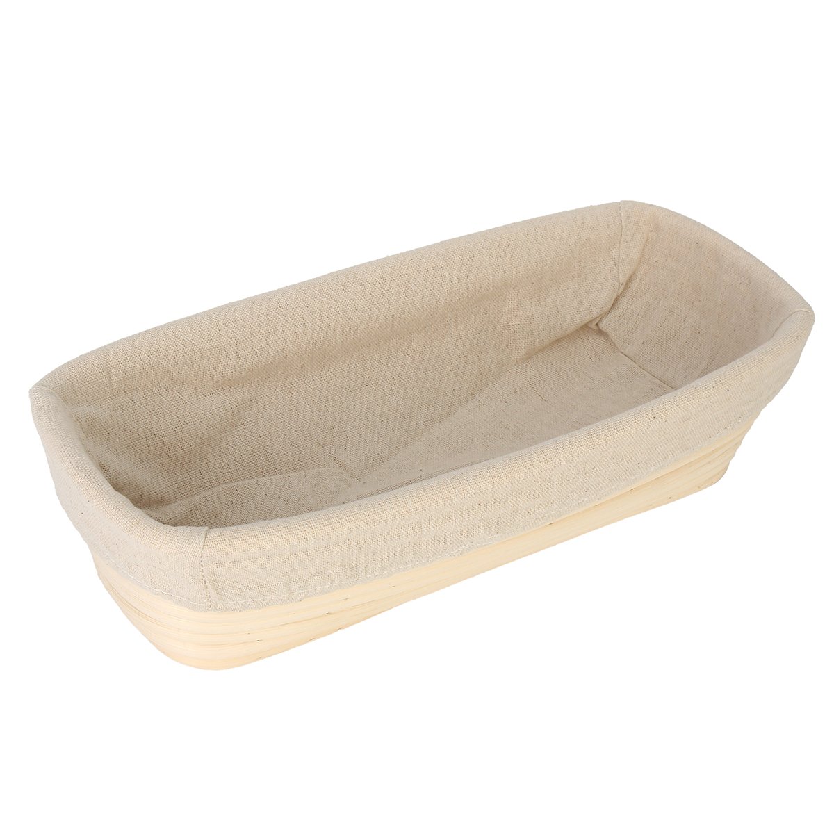 BESTOMZ Bread Basket Rat Bread Basket with Fabric Coating 30.5 cm Rectangular