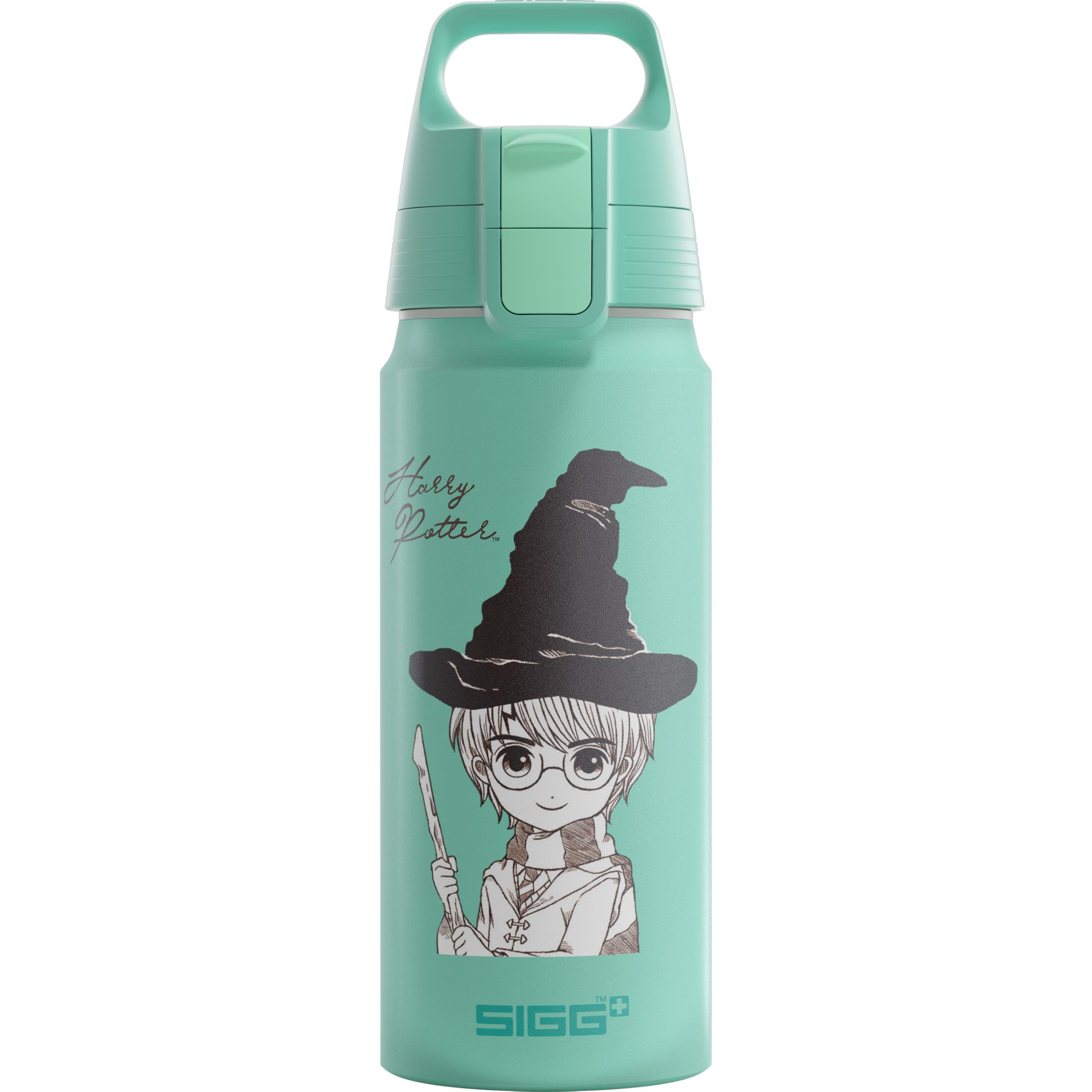Sigg - Aluminium Kids Water Bottle - WMB ONE Harry Potter - Suitable For Carbonated Beverages - Leakproof - Lightweight - BPA Free - Climate Neutral Certified - Blue - 0.6L