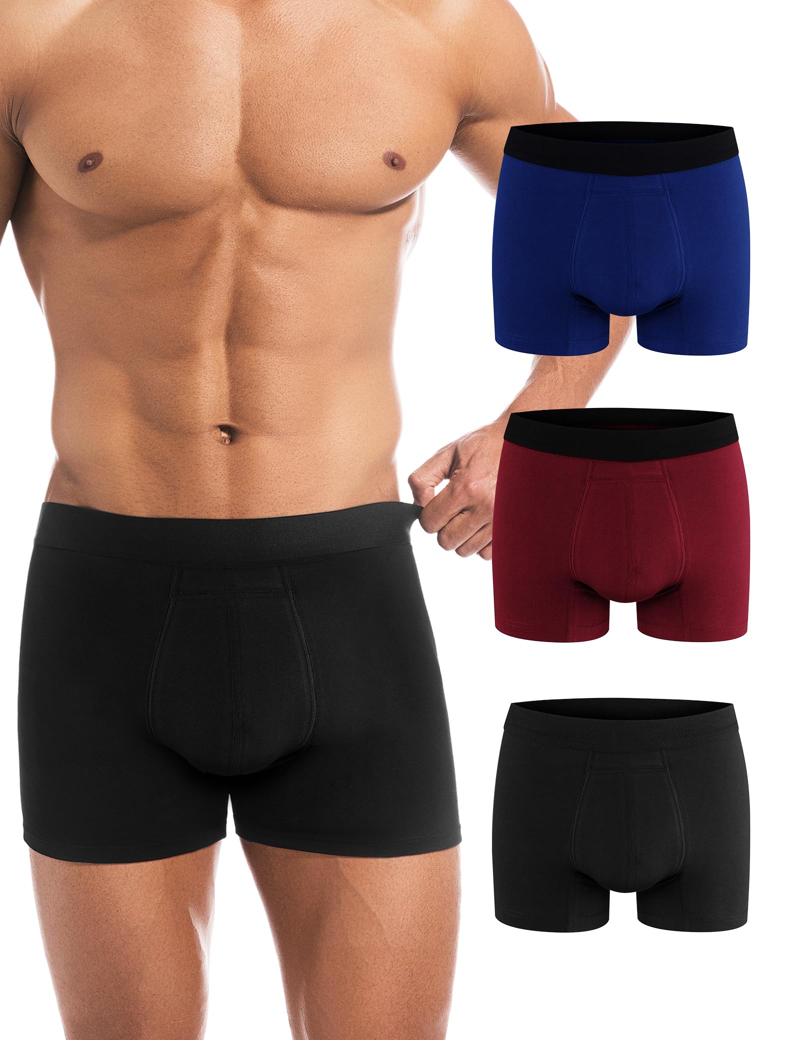 Photo 1 of Varmax Incontinence Underwear for Men, Cotton Reusable Washable Leakproof Boxer Briefs, Heavy Flow Bladder Leak Men's Incontinence Underwear