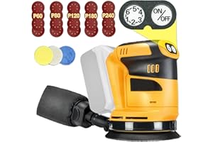 Cordless Random Orbital Sander for Dewalt 20v Battery, 5Inch Electric Sander 3 Variable Speed Orbital Hand Power Sander with 