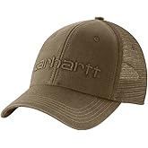 Carhartt Men's Canvas Mesh-Back Logo Graphic Cap