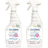 CleanSmart Nursery &amp; High Chair Cleaner, Hypochlorous Acid, 23 oz (2 pack) | Naturally Kills 99.9% of Viruses like RSV and Flu, Zero Residue, Sanitize Baby's Eating Surfaces, Food Surface Contact Safe