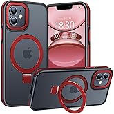 BENTIACC Magnetic Case for iPhone 11, with Invisible Ring Stand, Military Drop Protection, Shockproof Anti-Fingerprint Matte Protective Cover for iPhone 11, Red