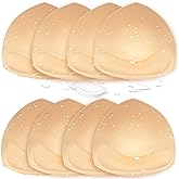 KSang Waterproof Bathing Suit Cups Inserts - Swimsuit Pads Insert Push up for Women, 4 Pairs Sewn-Edge Bikini Padding Insert