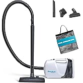 Simplicity Vacuums Handheld Canister Vacuum with Carry Strap for Hard Floors and Rugs, Car Detailing Vacuum Cleaner, S100