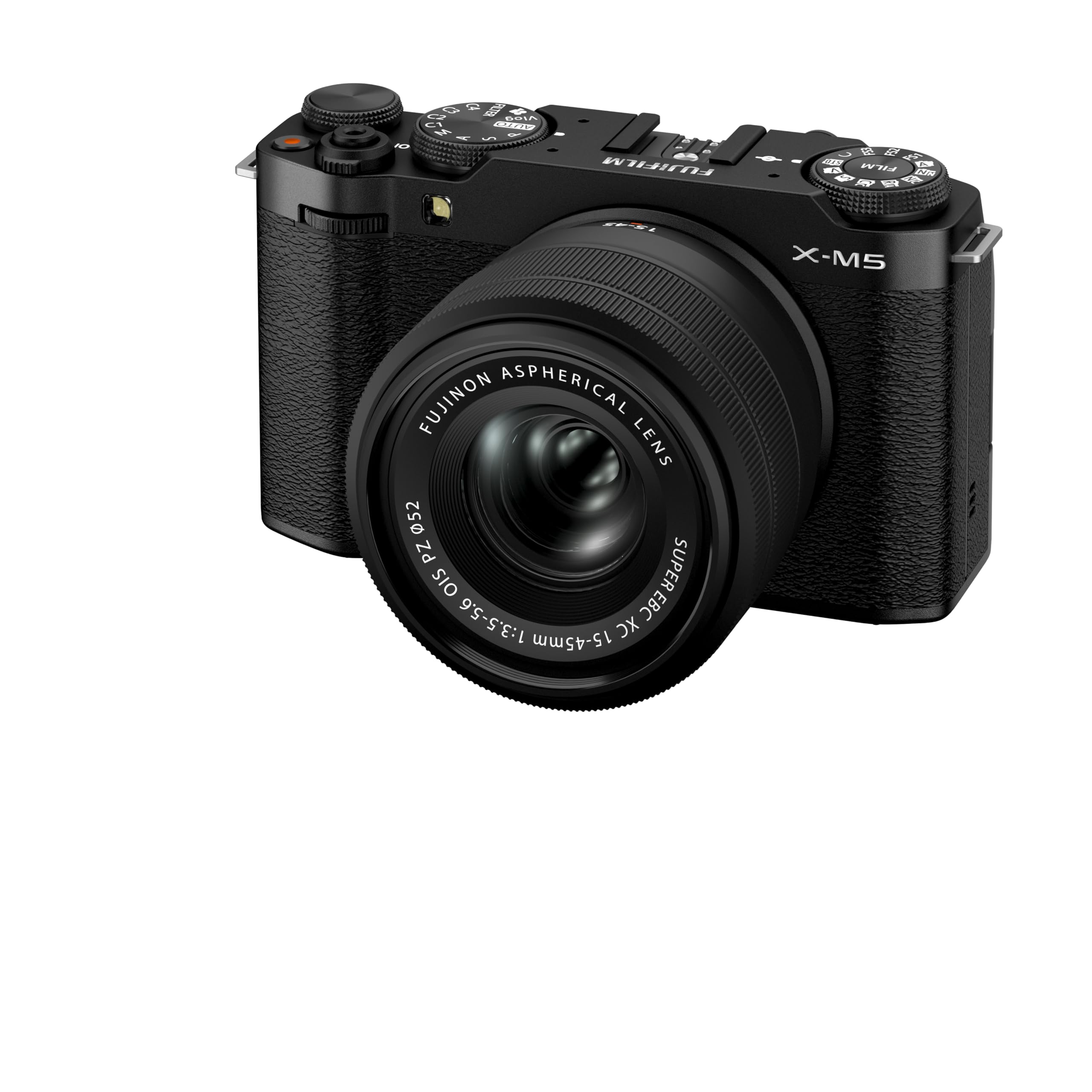 FUJIFILM X-M5 Fotocamera Digitale Mirrorless 26MP, Kit XC15-45mmF3.5-5.6, Sensore CMOS X-Trans 4 APS-C, X-Processor 5, Filmati 6.2K 30p, Schermo LCD 3" Vouch vari-angle, Nero