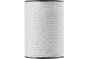 VEVOR Electric Fence Wire, 656Ft 200M Portable Polywire, 1/4" Diameter 6 Stainless Steel Strands for Reliable Conductivity an
