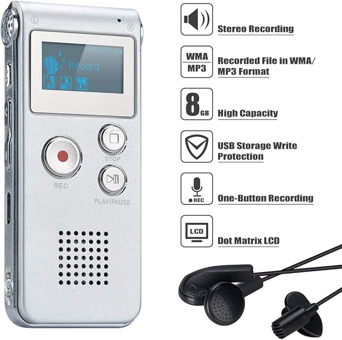 Digitales Diktiergerat Covvy 8gb Audio Amazon De Elektronik Digitales Diktiergerat Covvy 8gb Audio Amazon De Elektronik