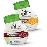 Stur - Skinny Variety Pack &ndash; Liquid Water Enhancer (Pack of 4) for HUNGER CONTROL, with Fiber &ndash; All Natural, Sugar-Free, Calorie-Free, High Antioxidant Vitamin C, Makes 80 Servings
