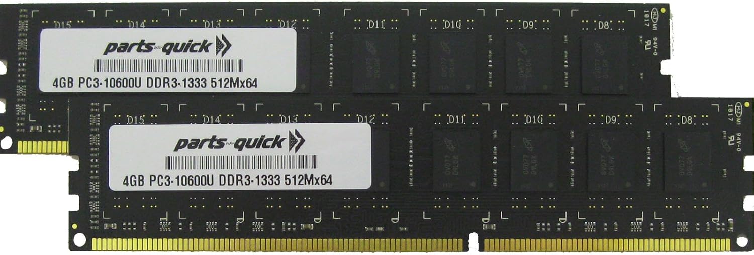 8gb 2x4gb Ddr3 Desktop Memory Dimm For Dell Studio Xps 8000 8100 9100 Sdram Pc3 240 Pin 1333mhz Ram Parts Quick Brand At Amazon Com