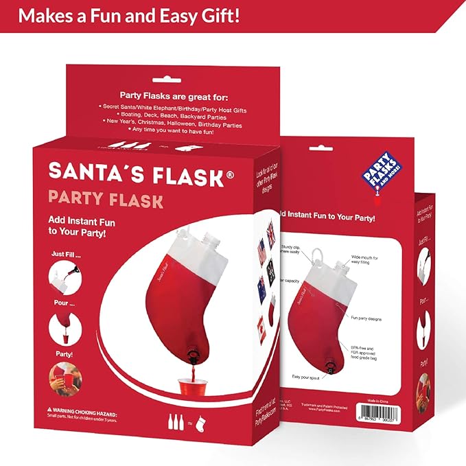 Party Flasks Santas Flask For Liquor Wine Drinks Funny Gag Gifts For White Elephant Christmas Gifts Exchanges Beverage Dispenser Holds 225 Liters #useful #white #elephant #gift #ideas Party Flasks Santas Flask For Liquor Wine Drinks Funny Gag Gifts For White Elephant Christmas Gifts Exchanges Beverage Dispenser Holds 225 Liters