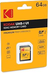 Kodak 64GB SD Card UHS-I U1 V10 SDHC/XC High Speed Memory Card view 2
