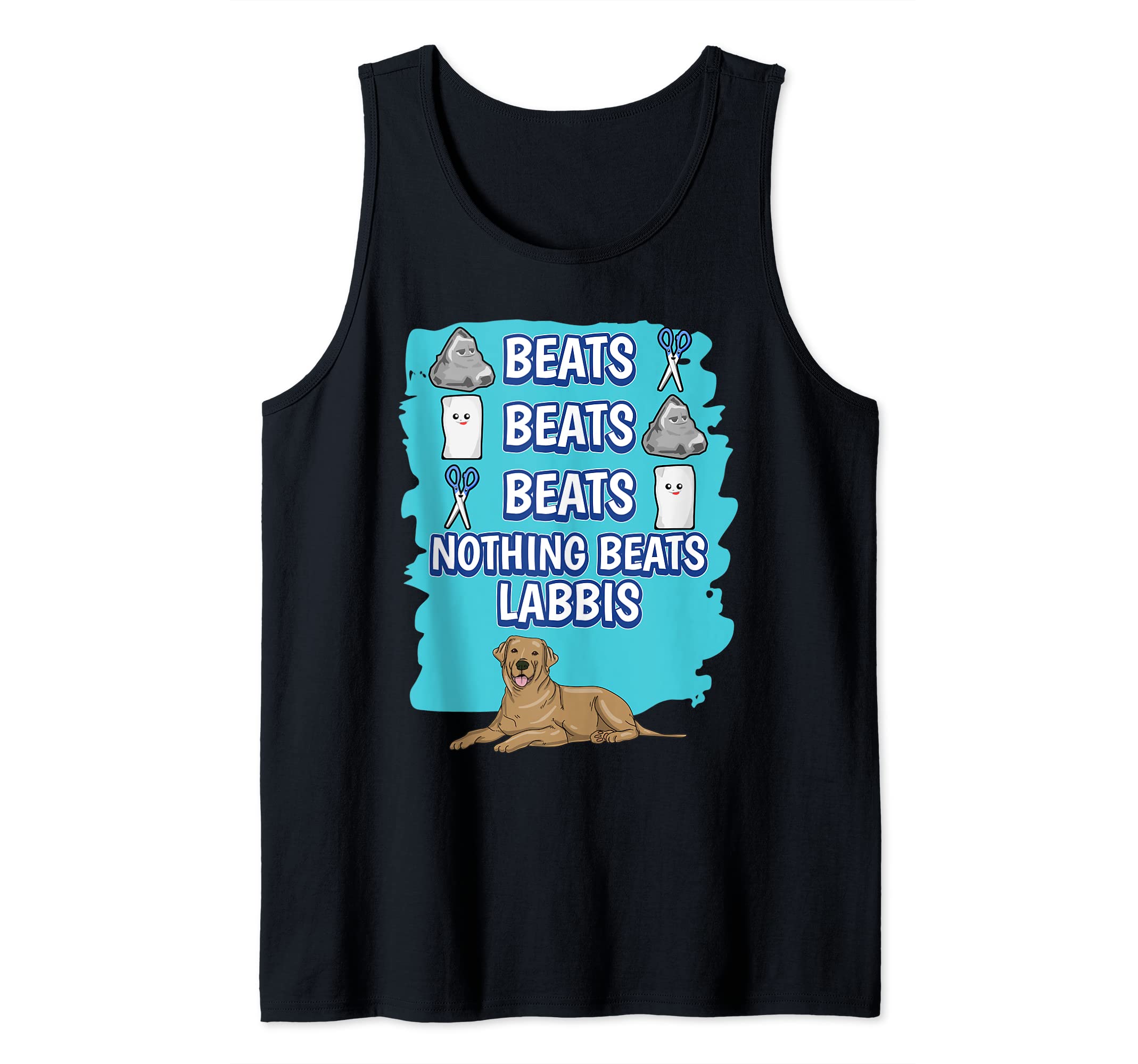 Labbis Rock Paper Scissors Game Chocolate Labrador Tank Top