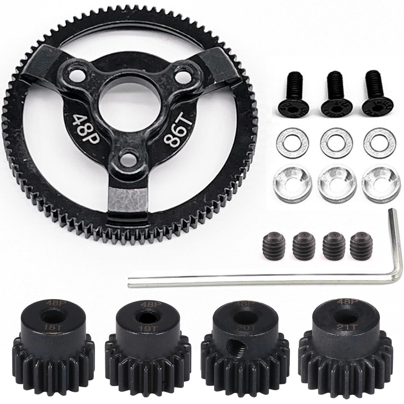 48P 86T Spur Gear Hardened Steel Transmission Gears