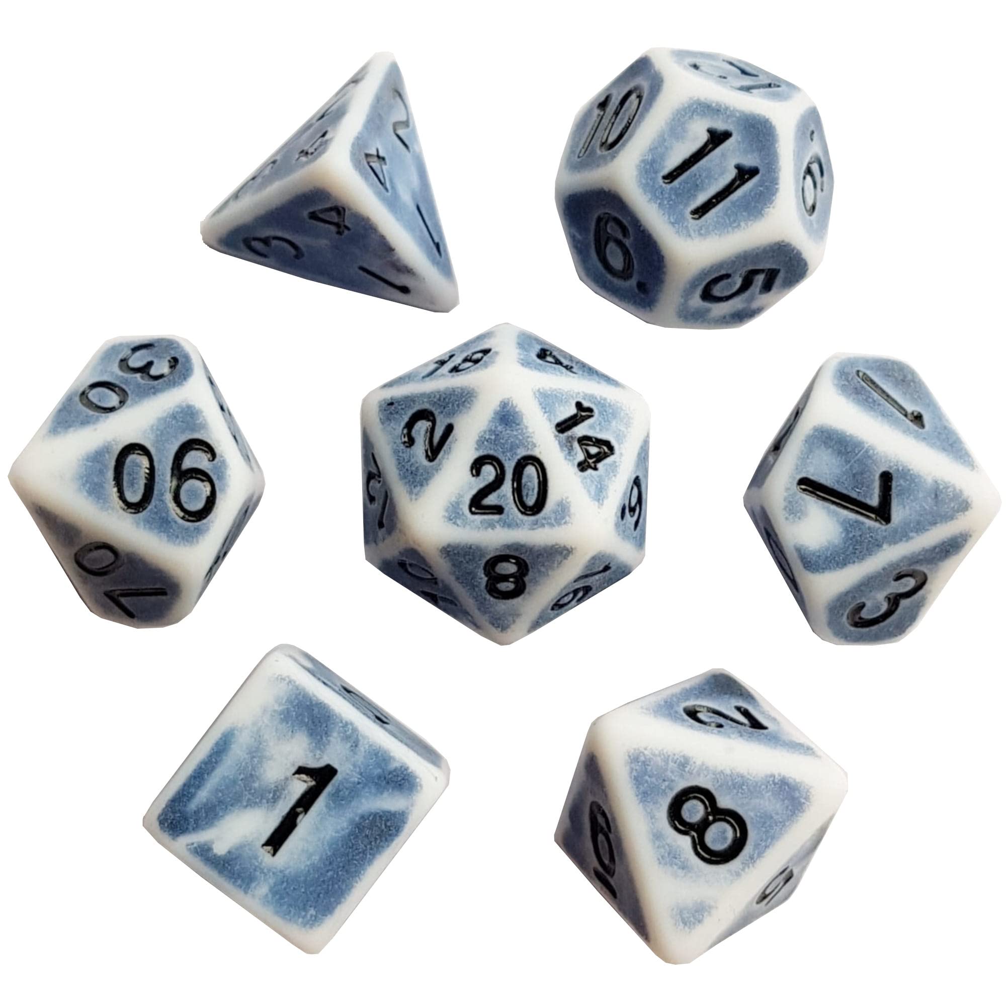 Beast Totem Dice - MULTIPLE SYLES - Polyhedral TTRPG Dice - for RPGs card games and Tabletop RPG's - CHOOSE YOUR STYLE (Blue Grey)