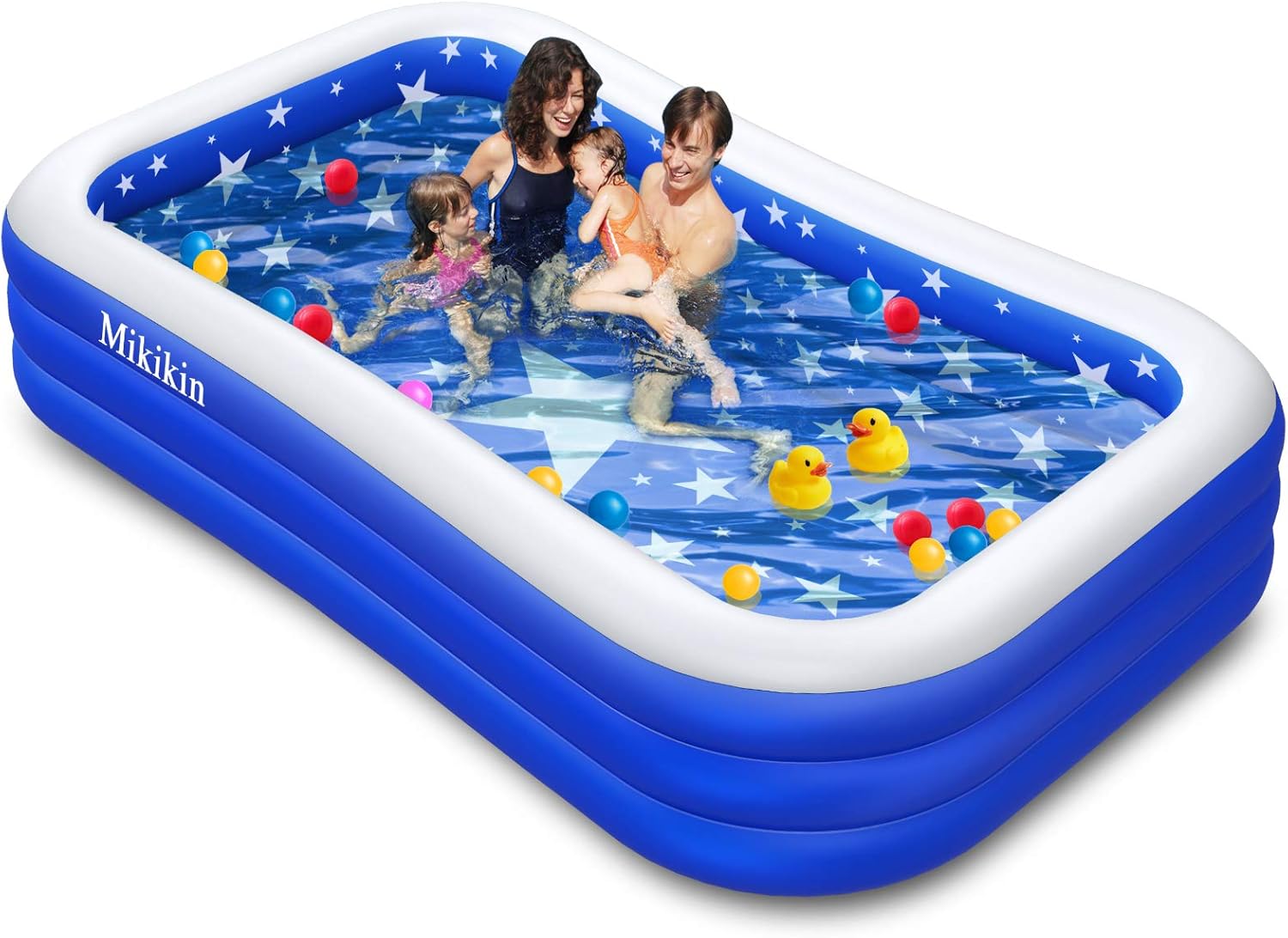 Inflatable Family Swimming Pool, Inflatable Pool for Kiddie, Kids, Adults, Toddlers, Infant, 120" X 72" X 22" Oversized Blow Up Lounge Pools, Easy Set Swimming Pool for Outdoor, Garden, Backyard: Kitchen & Dining
