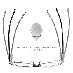 LifeArt 5 Pairs Reading Glasses, Blue Light