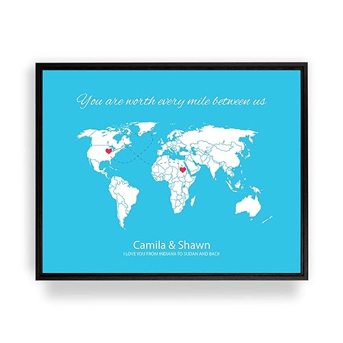 long distance map gift